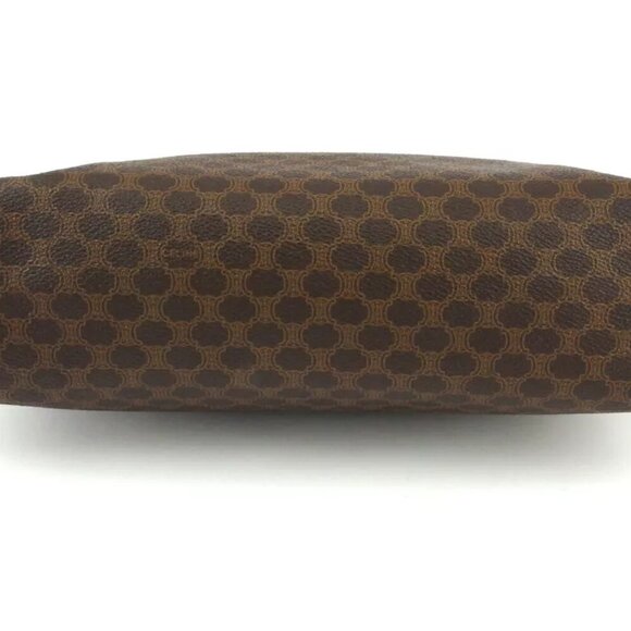 CELINE Clutch Bag Macadam Beige PVC ?~ Leather Authentic - Picture 5 of 9